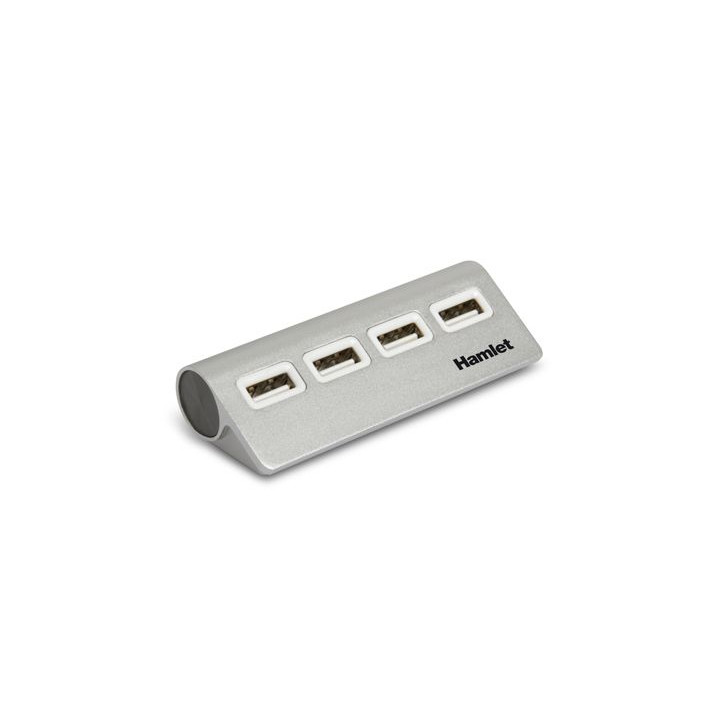 HAMLET HUB USB 2.0 4 PORTE ALLUMINIO